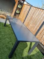 Madino tuintafel met glazen blad, Ophalen, Gebruikt, Rechthoekig, Aluminium