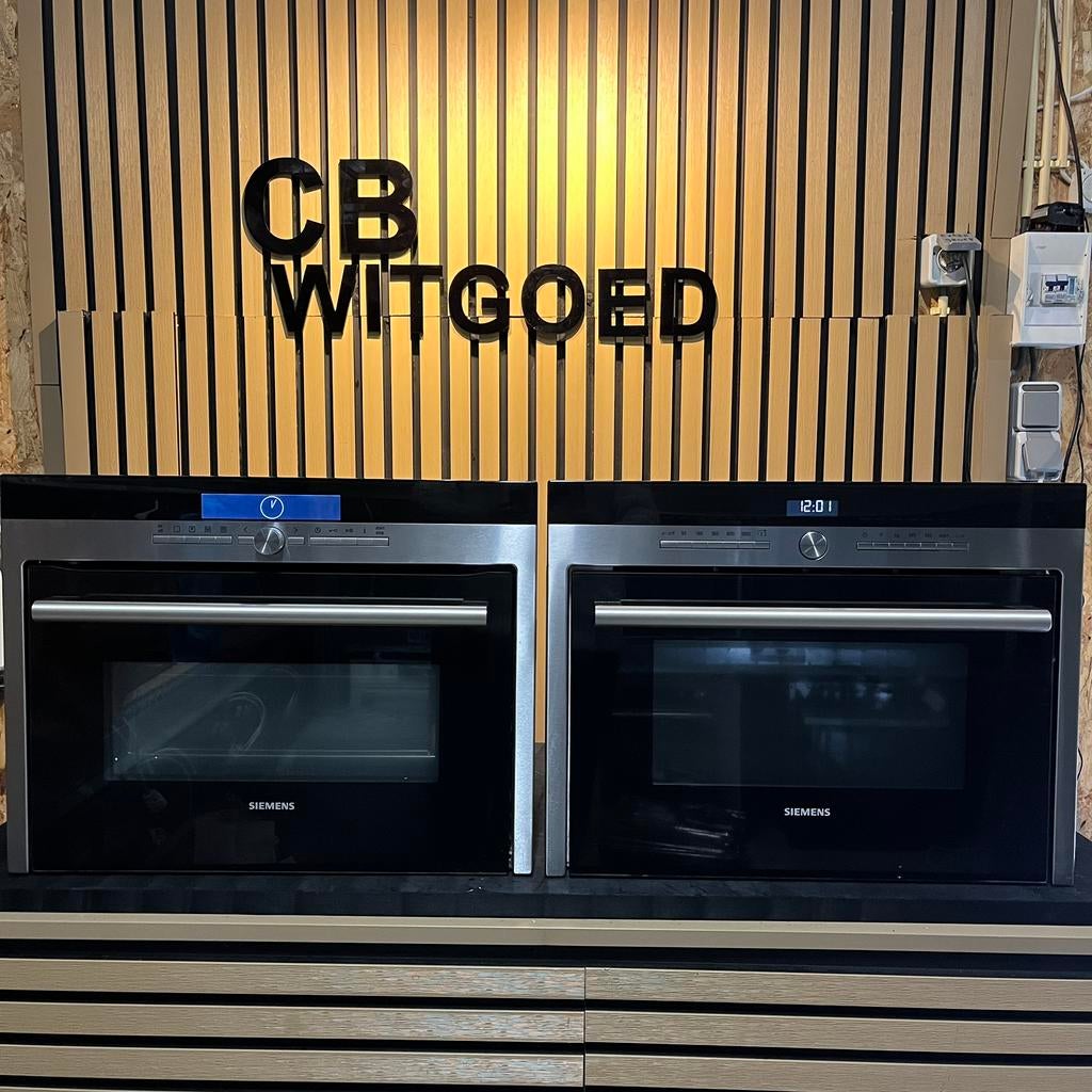 Luxe Siemens set solo oven + solo magnetron, Zo goed als nieuw, Oven met grill, Inbouw, 45 tot 60 cm