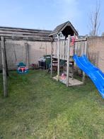 Speeltoestel te koop incl schommel, glijbaan ed, Ophalen, Gebruikt, Zandbak