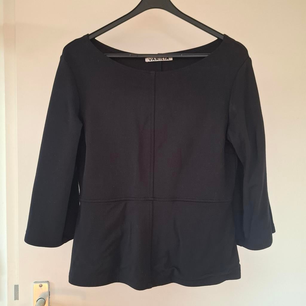 Vanilia zwarte top 3/4 mouw, maat 40, Kleding | Dames, Tops, Maat 38/40 (M), Vanilia, Zwart, Ophalen of Verzenden