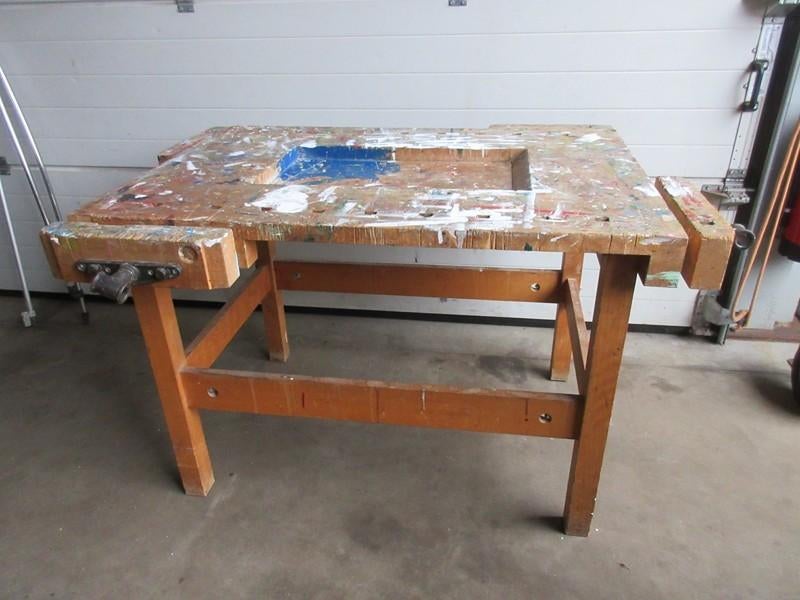 School werkbank: houten timmermans werkbank, Ophalen, Gebruikt, 70 tot 120 cm, Bankschroef