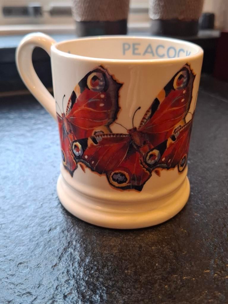 1/2 pint mug peacock van EMMA BRIDGEWATER, Ophalen of Verzenden, Zo goed als nieuw, Overige stijlen, Kop(pen) en/of Schotel(s)