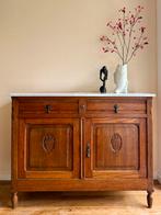 Antiek dressoir / commode marmer blad, Ophalen, Zo goed als nieuw, 25 tot 50 cm