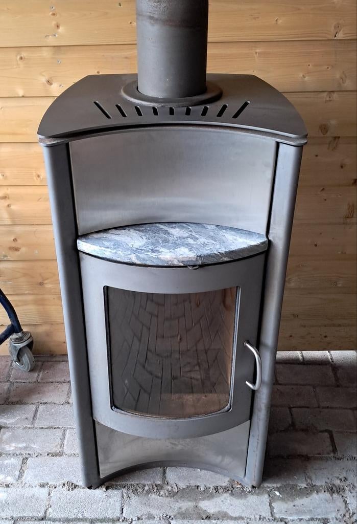 Zeer mooie Houtkachel - SCAN37 7kw, Ophalen, Houtkachel, Zo goed als nieuw, Vrijstaand