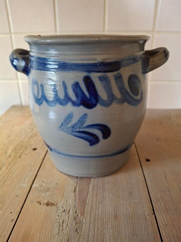 Keulse Pot met Zoutglazuur - Brocante Decoratie, Antiek en Kunst, Curiosa en Brocante, Ophalen of Verzenden
