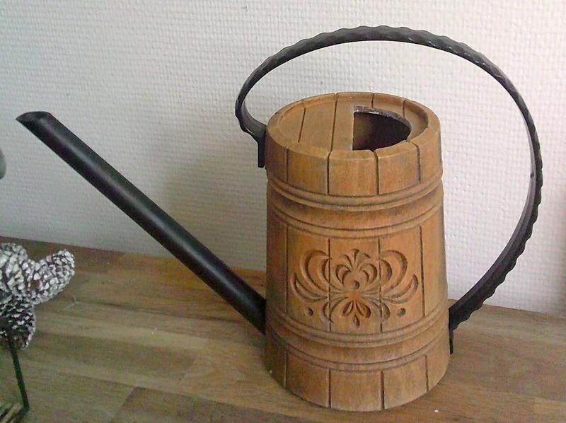 EMSA vintage gieter zwart/houtlook jaren 70, Ophalen of Verzenden