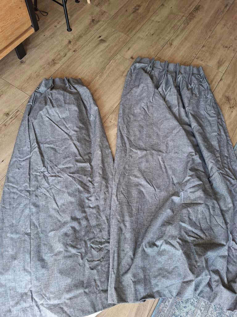 Verduisterende gordijnen antraciet, Ophalen of Verzenden, 200 cm of meer, 200 cm of meer