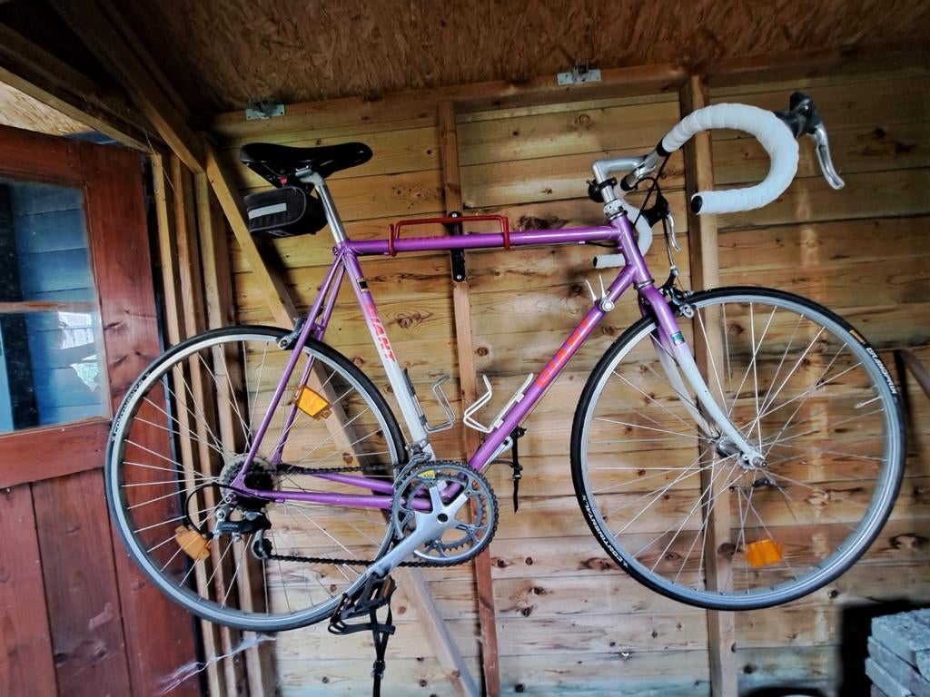 Vintage racefiets, paars, Shimano Exage 300EX, Fietsen en Brommers, Fietsen | Racefietsen, Gebruikt, Ophalen, Overige merken, 10 tot 15 versnellingen