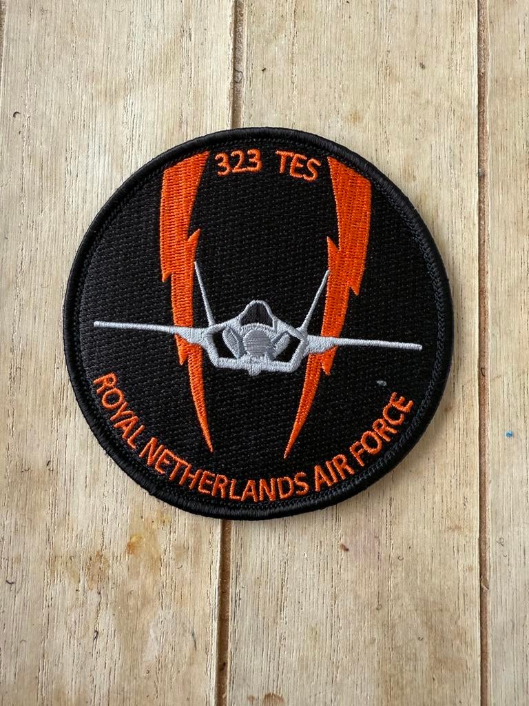 F-35 Patch badge embleem klu 323 TES Squadron, Verzenden, Zo goed als nieuw, Patch, Badge of Embleem