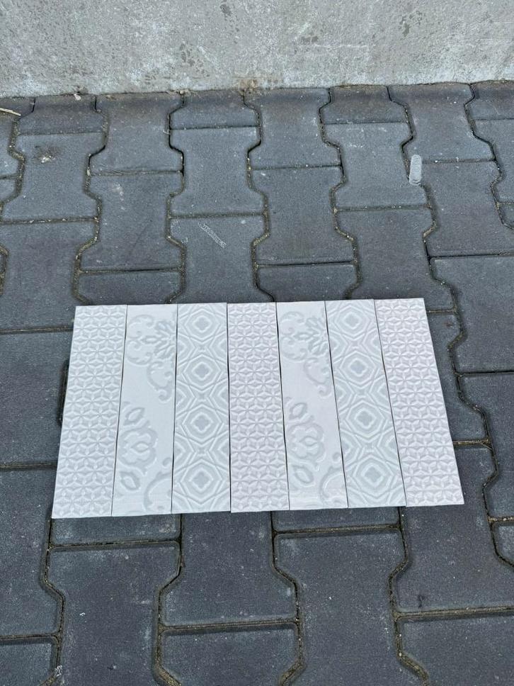 Keramische tegel Estudio Ceramico Ondine All White 7,5x30cm, Doe-het-zelf en Verbouw, Tegels, Nieuw, Wandtegels, Keramiek, 20 tot 40 cm