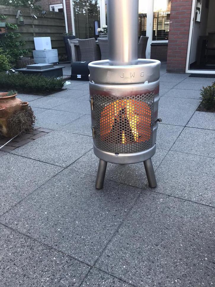Bierfust rvs tuinkachel tuinhaard terrashaard buitenhaard, Tuin en Terras, Tuinhaarden, Nieuw, Ophalen of Verzenden