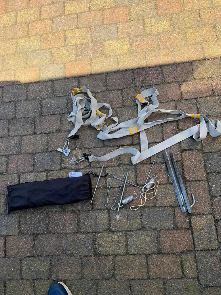 Stormband kit voor luifel camper/caravan - voorkom opwaaien, Ophalen of Verzenden, Gebruikt