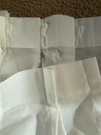2 Stukken vitrage nieuw  wit, Huis en Inrichting, Stoffering | Gordijnen en Lamellen, 200 cm of meer, Wit, Nieuw, Ophalen of Verzenden