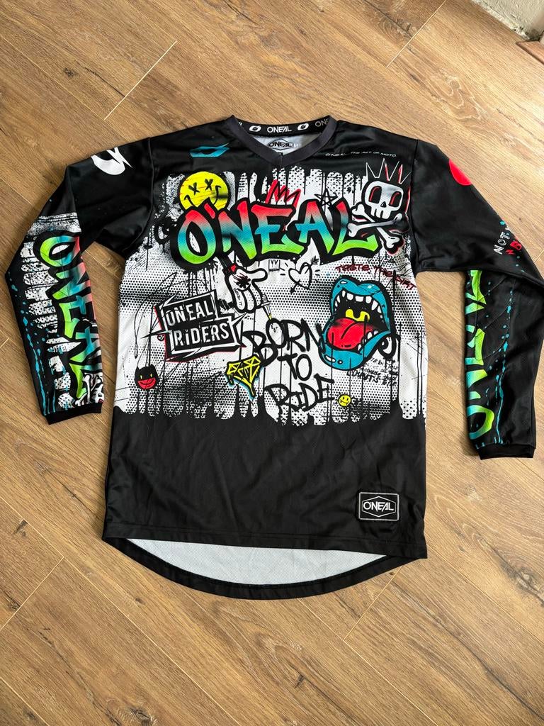 O'Neal BMX Shirt Maat S - Zwart met kleurrijke print, S, Heren, Ophalen of Verzenden, Zo goed als nieuw