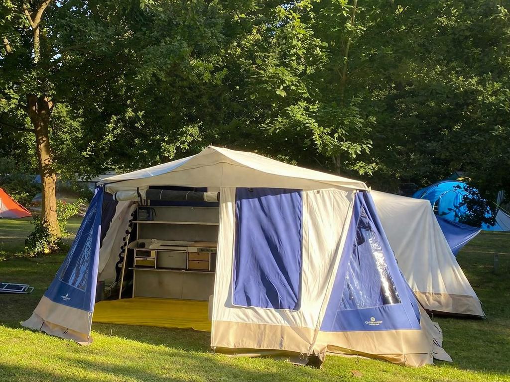 Vouwwagen Combi camp Valley in goede staat, Ophalen, Combi-Camp, Blauw, Aanwezig