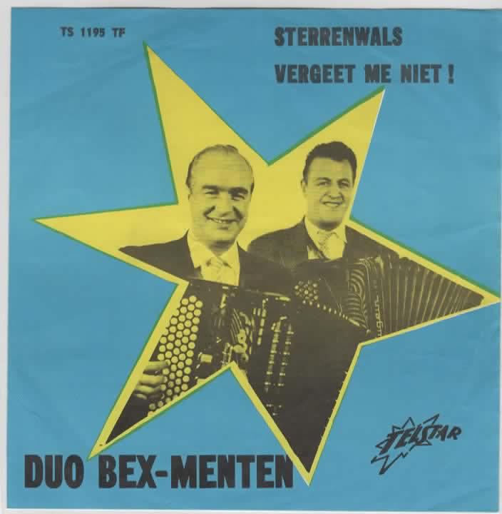 Duo Bex- Menten- Sterrenwals TELSTAR, Verzenden, 7 inch, Nederlandstalig, Fotohoes