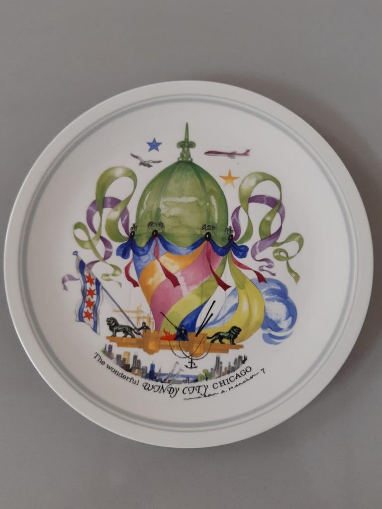Sierbord Villeroy en Boch Le Ballon Jean Mercier, Antiek en Kunst, Antiek | Wandborden en Tegels, Ophalen of Verzenden