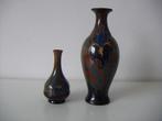 2 x Zenith Gouda plateel keramiek vaasjes jr. ca. 1920., Antiek en Kunst, Ophalen of Verzenden