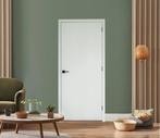 Afgelakte stompe binnendeur wit | Massief hout, Niet ingevuld, 80 tot 100 cm, Binnendeur, Niet ingevuld