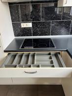 Complete keuken met oven en keramische kookplaat, Ophalen, Gebruikt, Wit, Enkelwandige keuken