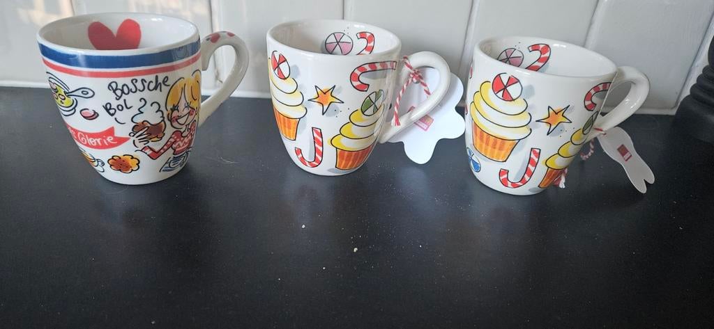 3 Nieuwe Blond Amsterdam Mokken - Bossche Bol & Cupcakes, Blond Amsterdam, Nieuw, Ophalen of Verzenden, Kop(pen) en/of Schotel(s)