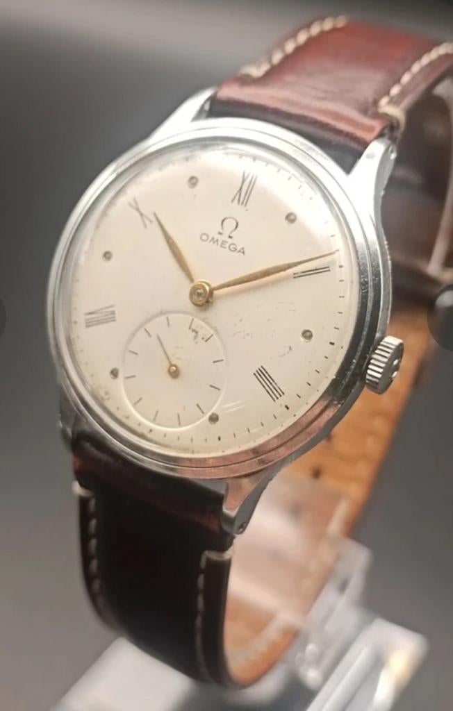 Omega uit 1941, Staal, Met bandje, Polshorloge, 1930 tot 1960