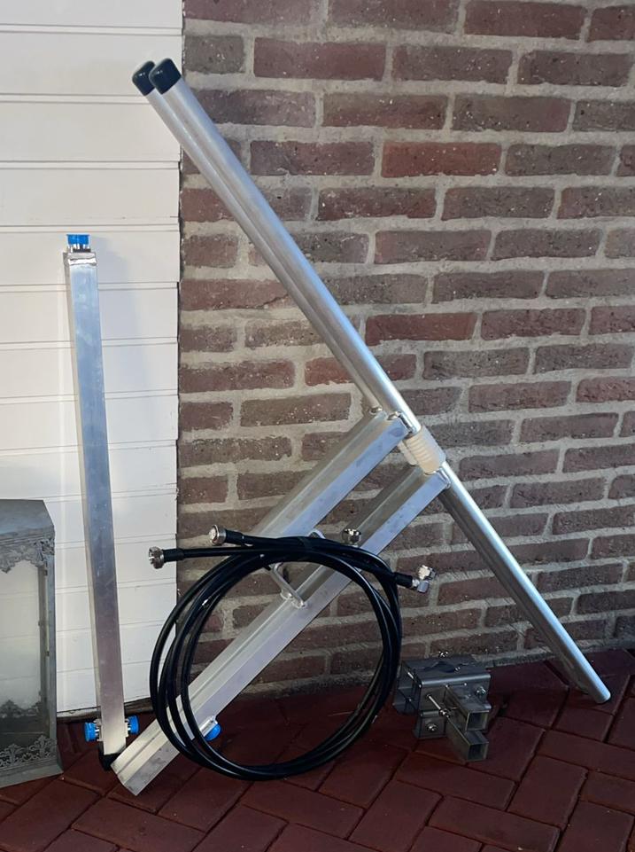 Nieuwe set 2x breedband antennes + koppelunit  7/16, Ophalen of Verzenden, Zo goed als nieuw, Antenne
