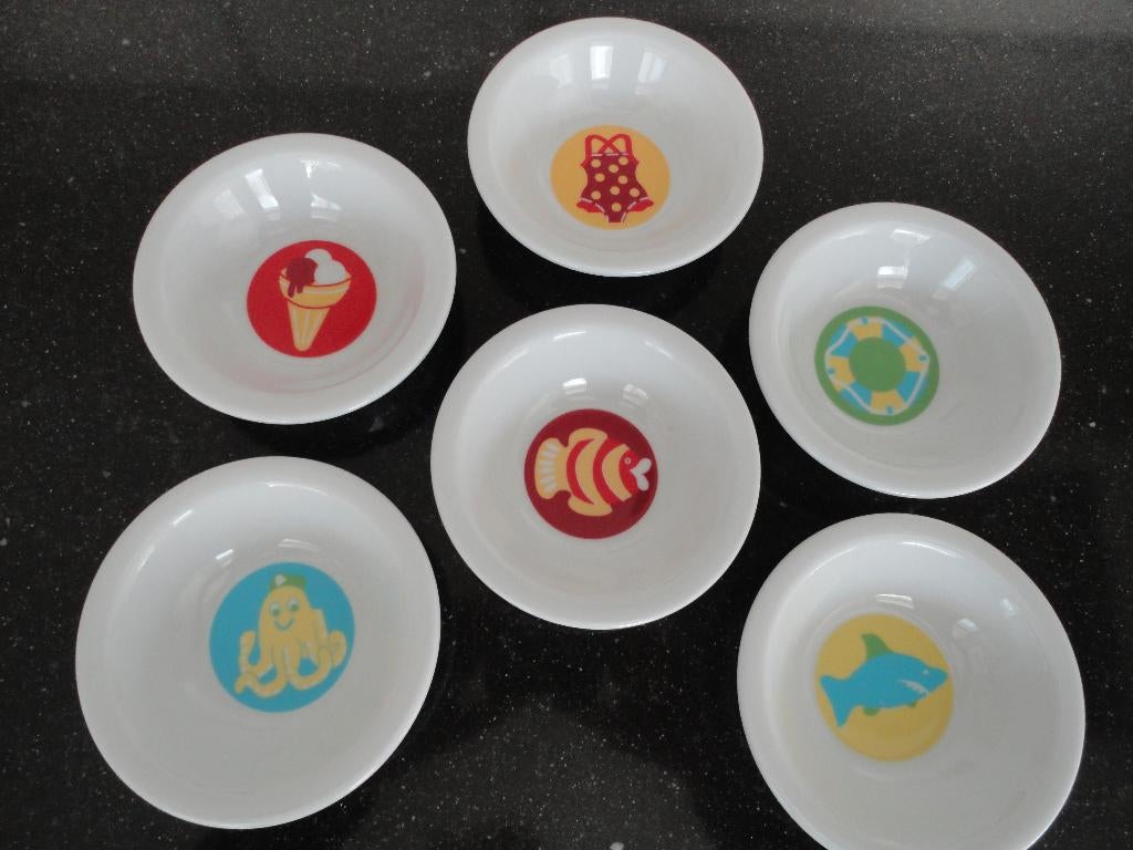 6 schaaltjes, Huis en Inrichting, Keuken | Servies, Nieuw, Ophalen of Verzenden, Schaal of Schalen, Overige stijlen
