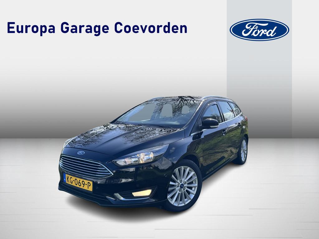 Ford Focus Wagon 1.0 EB 125PK Titanium | DEALER OND. | NIEUW, Gebruikt, Zwart, Origineel Nederlands, Handgeschakeld
