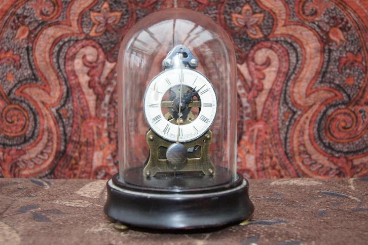 Skeletklok /  tafelklokje, Antiek en Kunst, Antiek | Klokken, Ophalen of Verzenden