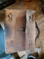 Oude lederen schooltas / aktetas - Decoratief, Antiek en Kunst, Ophalen of Verzenden