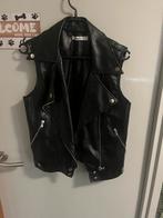 Leren jas korte mouw maat s, Ophalen, Gedragen, Maat 38/40 (M), Zwart