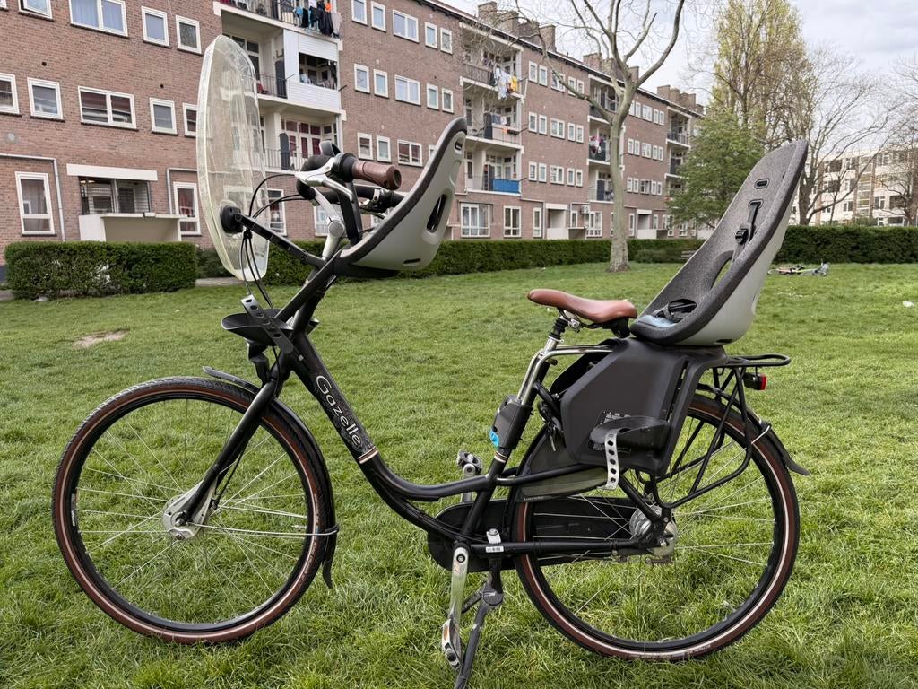 Gazelle bloom 53CM moederfiets, Fietsen en Brommers, Fietsen | Dames | Moederfietsen, Ophalen, 2 zitjes, 53 tot 56 cm, Windscherm