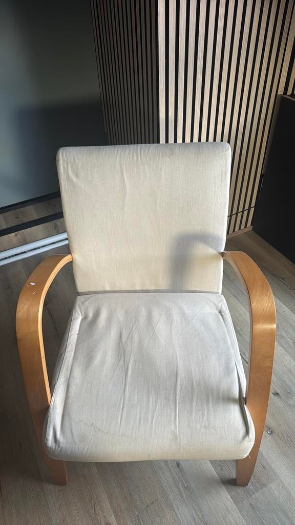 Makkelijke stoel ikea creme, Ophalen of Verzenden, Zo goed als nieuw, 75 tot 100 cm, 50 tot 75 cm