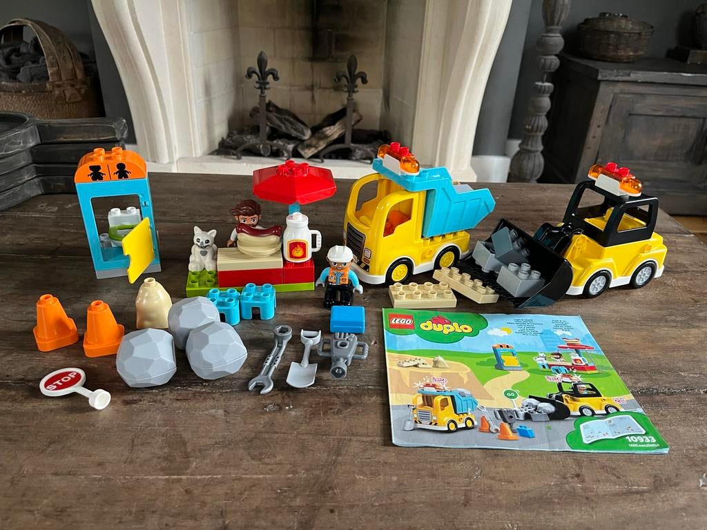 LEGO Duplo Bouwplaats met Vrachtwagen en Graafmachine, Ophalen of Verzenden, Zo goed als nieuw, Compleet, Duplo