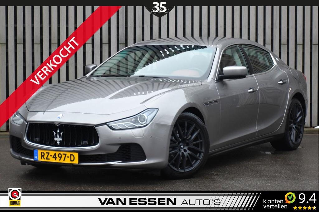 Maserati Ghibli 3.0 V6 D Navigatie Leer All-Season Memory Ca, Auto's, Maserati, Euro 5, Achterwielaandrijving, Gebruikt, 2987 cc