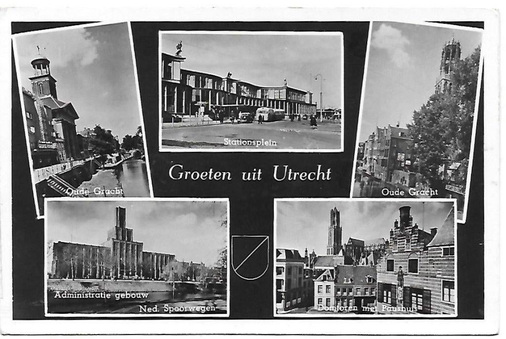 Utrecht Ongelopen Oude Ansichtkaart ( A1999, Verzamelen, Ansichtkaarten | Nederland, Ophalen of Verzenden, 1960 tot 1980, Gelopen