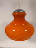 vintage oranje hanglamp space age Peill & Putzler jaren '60, Huis en Inrichting, Ophalen of Verzenden, Zo goed als nieuw, Glas