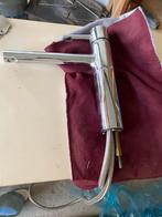 Chromen kraan met flexibele slangen, Ophalen of Verzenden, Gebruikt, Chroom, Kraan