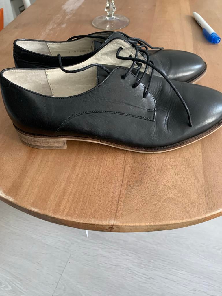 Zwarte veterschoenen van 5th Avenue, maat 38, Ophalen of Verzenden, Zo goed als nieuw, Zwart, Schoenen met lage hakken