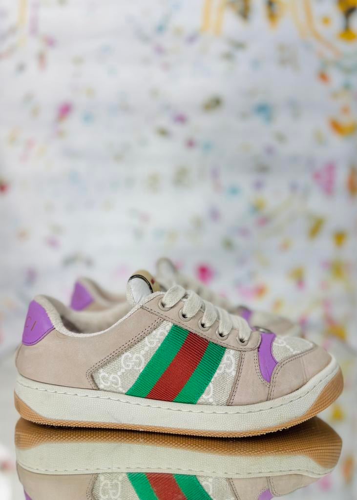Gucci GG lila screener sneakers maat 36 (890 euro), Overige kleuren, Gucci EU, Gucci, Customercare@gucci.com