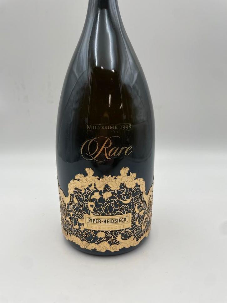 Lege fles Piper-Heidsieck Rare Millesime 1998, Verzamelen, Wijnen, Gebruikt, Champagne, Frankrijk, Ophalen of Verzenden