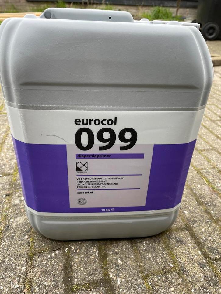 Eurocol 099 Dispersieprimer - 8L over, Doe-het-zelf en Verbouw, Verf, Beits en Lak, Gebruikt, 5 tot 10 liter, Ophalen