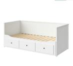 Hemnes bedbank met 3 lades wit 80x200 cm in NIEUWSTAAT, Ophalen, Wit, Tweepersoons, Zo goed als nieuw