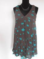 Myrine Antwerp prachtig bruin met aqua gevoerde zomerjurk 38, Maat 38/40 (M), Bruin, Verzenden, Myrine Antwerp