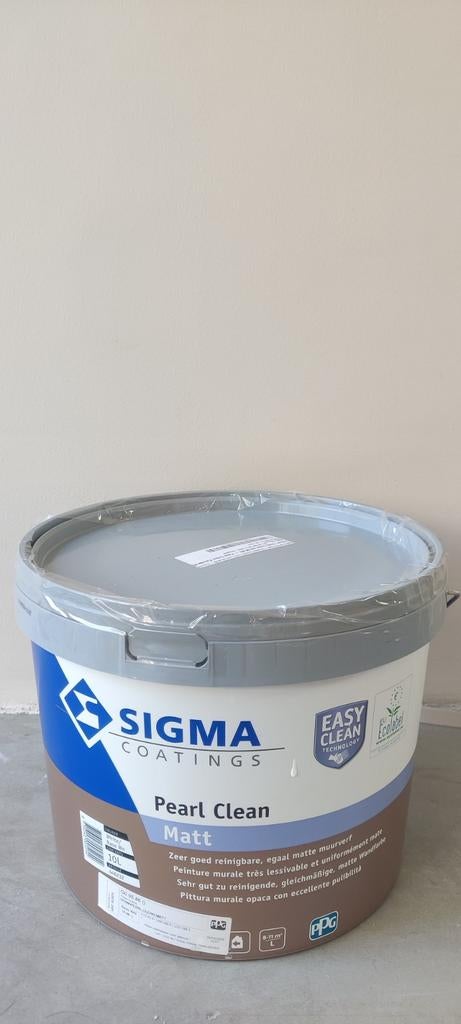 Sigma Pearl Clean Matt 10L Lively Linen Nieuw, Doe-het-zelf en Verbouw, Verf, Beits en Lak, Nieuw, Verf, 10 tot 15 liter, Beige