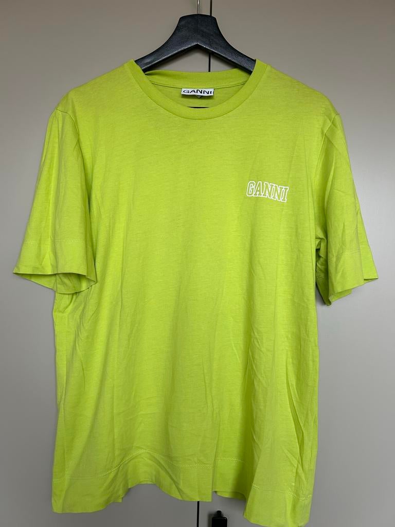 Groen Ganni T-shirt - Maat M, Kleding | Dames, T-shirts, Maat 38/40 (M), Verzenden, Ganni, Zo goed als nieuw