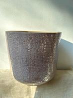 Grote retro bloempot lila bruin - Zo goed als nieuw, Rond, Binnen, Zo goed als nieuw, Minder dan 40 cm