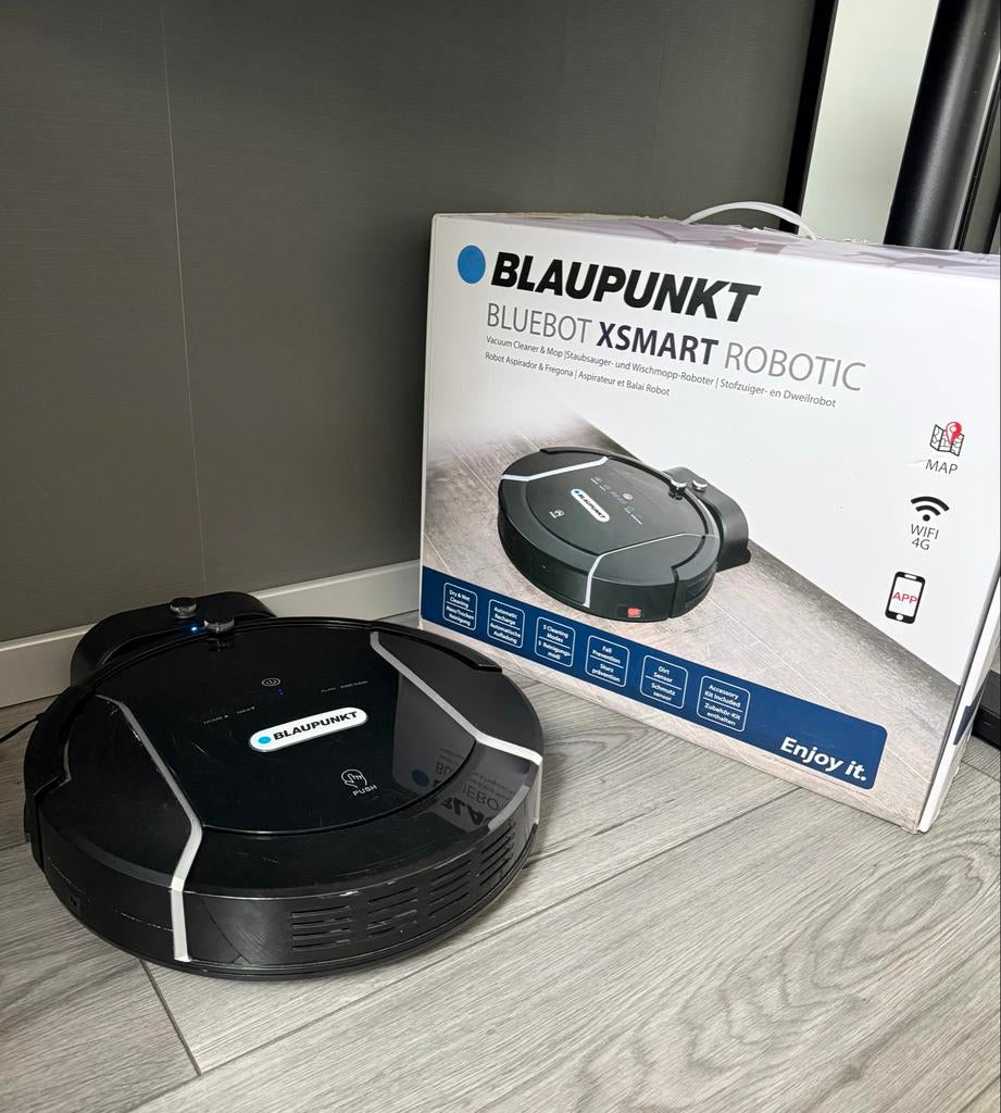 BLAUPUNKT BLUEBOT XSMART Robotstofzuiger & Dweilrobot, Ophalen of Verzenden, Gebruikt, Reservoir, Robotstofzuiger