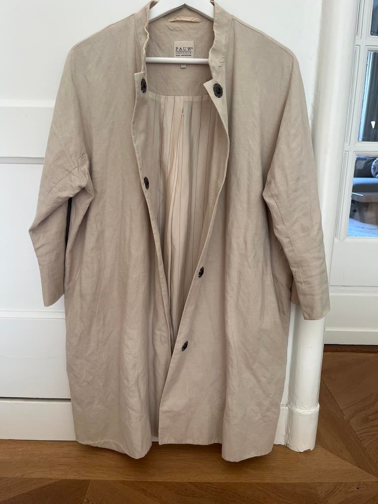 Pauw Linnen Jas - Maat 3 (M/L), Ophalen of Verzenden, Gedragen, Maat 38/40 (M), Beige